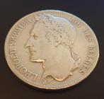 pièce 5 francs belge - Léopold Ier tête laurée 1833 A, Ophalen of Verzenden, België, Zilver