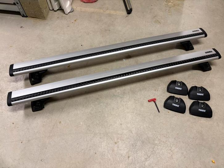Thule Wingbar verstelbaar voor geïntegreerde dakrails, Auto diversen, Dakdragers, Gebruikt, Ophalen