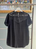 Zwarte blouse met korte mouwen en kantdetails (New Look), New Look, Zwart, Ophalen of Verzenden, Zo goed als nieuw