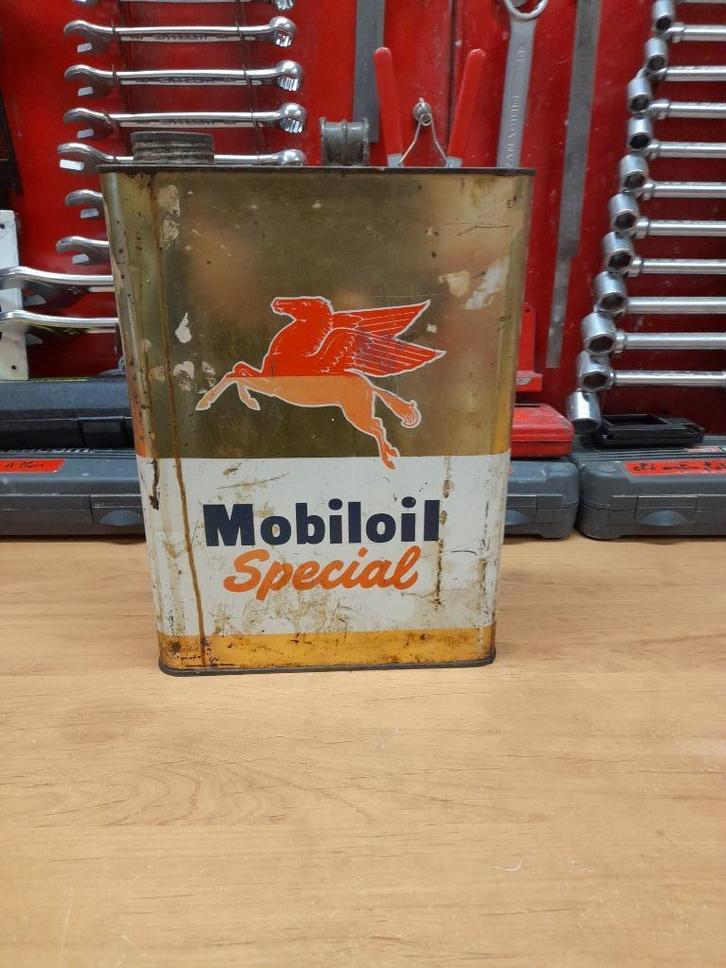 oude mobiloil special lege oliekan van 5 liter, Verzamelen, Merken en Reclamevoorwerpen, Gebruikt, Overige typen, Verzenden