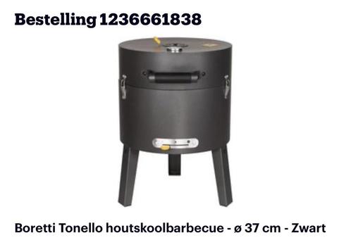 Boretti - Tonello houtskoolbarbecue met beschermhoes Boretti, Jardin & Terrasse, Barbecues au charbon de bois, Utilisé, Avec accessoires