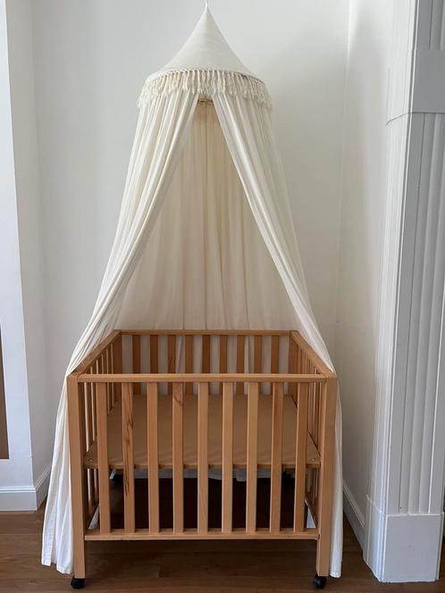 Childhome babypark/box 95x75 cm naturel, Kinderen en Baby's, Babyparken, Zo goed als nieuw, In hoogte verstelbaar, Wieltjes, Ophalen