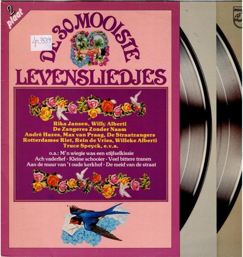 2 x Vinyl, LP   /   De 30 Mooiste Levensliedjes, CD & DVD, Vinyles | Autres Vinyles, Autres formats, Enlèvement ou Envoi