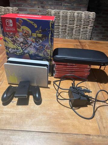 Nitendo switch oled edition splatoon 3 (limité) + jeux beschikbaar voor biedingen