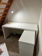 Bureau wit met uitschuifbaar gedeelte, Huis en Inrichting, Bureaus, Ophalen, Gebruikt, Bureau