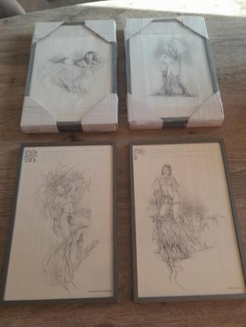 Luis Royo schetsen in hoogwaardige kaders beschikbaar voor biedingen