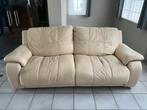 Beige driezit van Château d’Ax met dubbele relaxen, Ophalen, Gebruikt, Driepersoons, Leer