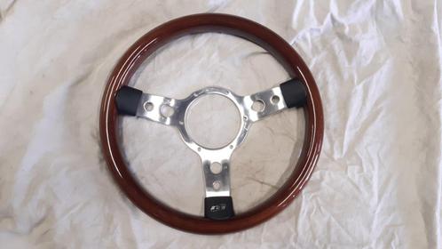 stuur Mountney Woodrim, 13" donker hout Klassieke Mini, Auto-onderdelen, Besturing, Mini, Oldtimer onderdelen, Rover, Universele onderdelen