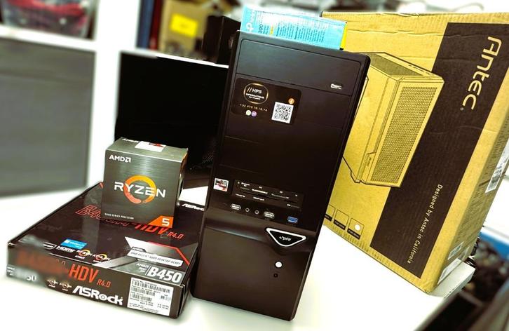 PC Bureau Ryzen 5 Windows 11 + carte graphique 6Go - garanti, Computers en Software, Desktop Pc's, Refurbished, 4 Ghz of meer