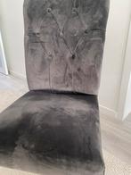 Fluwelen zit stoelen 6, Huis en Inrichting, Ophalen, Overige materialen, Gebruikt, Grijs