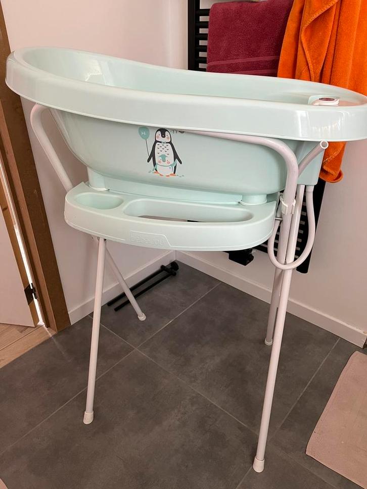 Set babybadje + statief, Kinderen en Baby's, Badjes en Verzorging, Zo goed als nieuw, Badje, Bébé-jou, Standaard, Ophalen