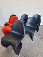 Set van 6 iconische Panton Chairs, Huis en Inrichting, Ophalen, Rood, Kunststof