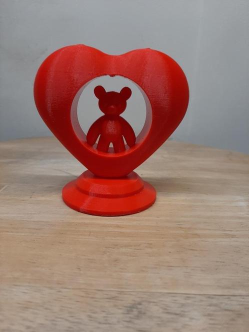 3D HartBeer Teddybeer 93 Hart Valentijn, Computers en Software, 3D-printerbenodigheden, Nieuw, Ophalen of Verzenden