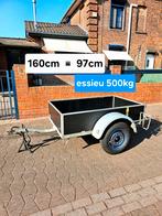 Eenassige aanhangwagen van 500 kg, Ophalen, Zo goed als nieuw