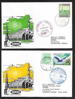 SABENA FDC 1e vlucht Brussel - Dhahran - Brussel, Luchtvaart, Ophalen of Verzenden, Gestempeld, 1e dag stempel