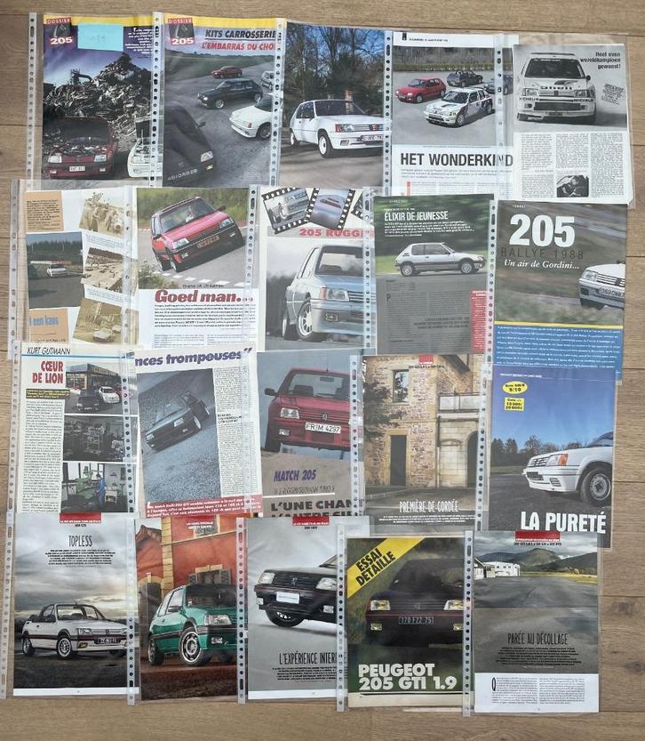 PEUGEOT 205 GTI & PEUGEOT 205 RALLYE - ARTIKELS, Boeken, Auto's | Folders en Tijdschriften, Peugeot, Ophalen of Verzenden