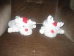 2 knuffeltjes met bel en muts / Nieuw, Kinderen en Baby's, Ophalen of Verzenden, Nieuw
