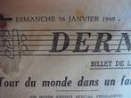 La Libre Belgique dimanche 16 janvier 1949 vieux journal, Collections, 1940 à 1960, Enlèvement ou Envoi, Journal