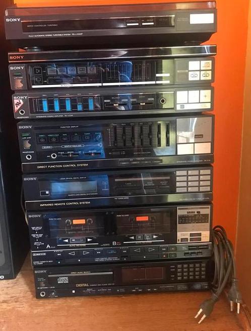 Vintage hifi-systeem van Sony, Audio, Tv en Foto, Stereoketens, Gebruikt, Cassettedeck, Cd-speler, Tuner of Radio, Speakers, Sony