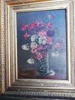 Oud schilderij: stilleven; Vaas met bloemen, Ophalen of Verzenden