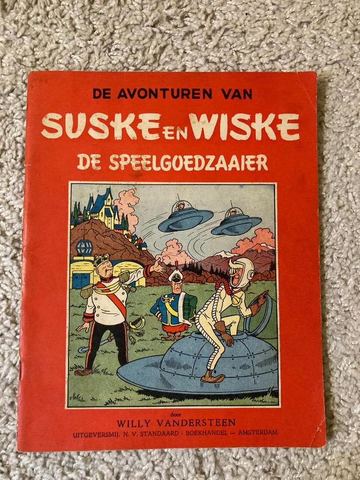 Suske en Wiske - Nr 13 - Speelgoedzaaier - Tweede druk, 1958, Boeken, Stripverhalen, Gelezen, Eén stripboek, Ophalen of Verzenden
