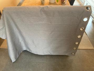 2 tentures grises et tringle en métal, Gris, Comme neuf, 100 à 150 cm, 150 à 200 cm
