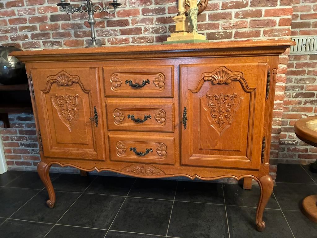 Massieve eikenhouten meubel kast Louis XIV-stijl, Enlèvement, Comme neuf, Chêne
