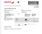 Voucher compagnie Iberia + billet de bus Alsa