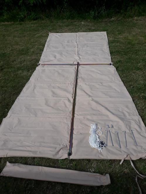 Toile d'ombrage beige 4m*1,5m Canvascamp, Tuin en Terras, Schaduwdoeken, Nieuw, Ophalen