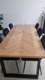 Eettafel met 8 stoelen - eettafel met 8 stoelen, Huis en Inrichting, Ophalen, Eikenhout, 50 tot 100 cm, Vijf personen of meer