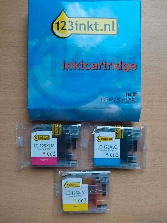 Inktcartridges Brother LC-125XL (3kleuren), Computers en Software, Printerbenodigdheden, Nieuw, Ophalen of Verzenden