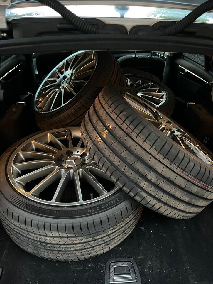 Amg multispoke 19 inch velgen, Auto-onderdelen, Banden en Velgen, Banden en Velgen, Zomerbanden, 19 inch, 255 mm, Personenwagen