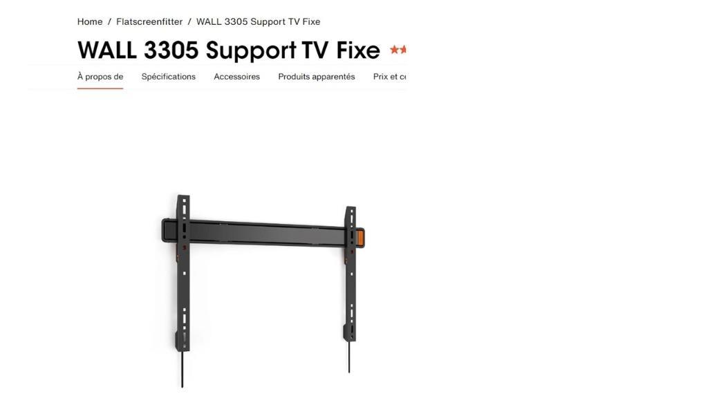 WALL 3305 Support TV Fixe