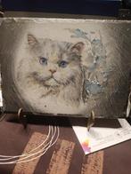 Katten op leisteen geschilderd, Comme neuf, Enlèvement ou Envoi