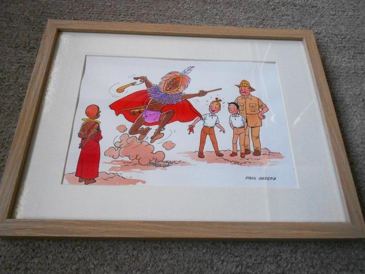 Suske en Wiske - De Rinoramp - originele tekening P Geerts, Boeken, Stripverhalen, Nieuw, Ophalen of Verzenden