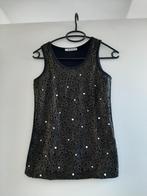 Zwart/ gouden topje met parels S/M, Kleding | Dames, Topjes, Ophalen of Verzenden, Zo goed als nieuw, Zwart