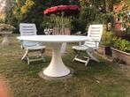 DESIGN RONDE TUINTAFEL DOORSNEE 160 CM NIEUWSTAAT  140 EURO, Tuin en Terras, Tuintafels, Ophalen, Zo goed als nieuw, Metaal