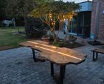 Schaaldeel tafel met led integratie, Ophalen, Zo goed als nieuw