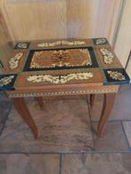 Muziektafeltje/intarsia/hout/handwerkkoffertje, Antiek en Kunst, Ophalen of Verzenden