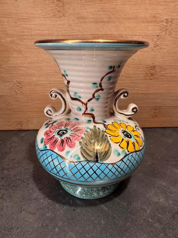 Handbeschilderd Gouda vaasje – Joop - 13 cm, Antiek en Kunst, Antiek | Vazen, Ophalen