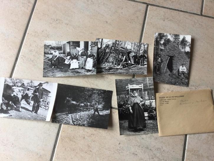 6 ECHTE FOTOKAARTEN VAN HET „MUSEUM VAN HET WAALSE LEVEN”, Antiek en Kunst, Antiek | Overige Antiek, Ophalen of Verzenden