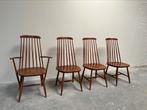 4 imexcotra spijlenstoelen, Huis en Inrichting, Stoelen, Ophalen, Gebruikt, Bruin, Vier
