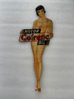 Cofranc motor oil reclame pin Up, Verzamelen, Reclamebord, Gebruikt, Ophalen of Verzenden
