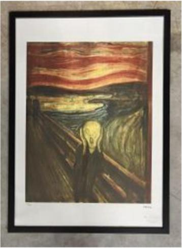 lithographie le cri de  Edvard Munch