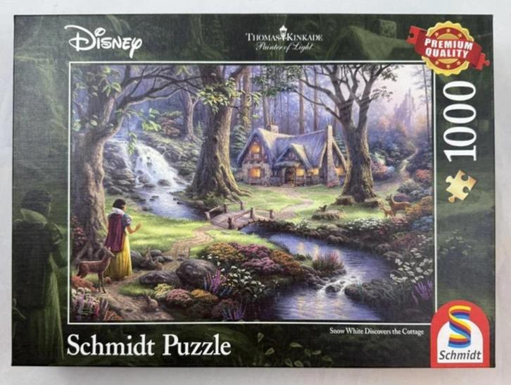 Schmidt Disney puzzel Thomas Kinkade 1000 st. Sneeuwwitje, Hobby en Vrije tijd, Denksport en Puzzels, Zo goed als nieuw, Verzenden