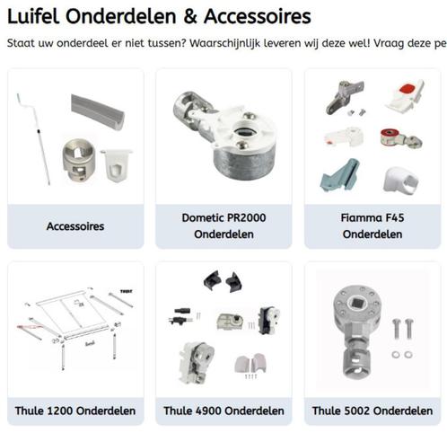 Thule Fiamma en Dometic onderdelen voor camper of caravan, Caravans en Kamperen, Caravanaccessoires, Nieuw, Ophalen of Verzenden