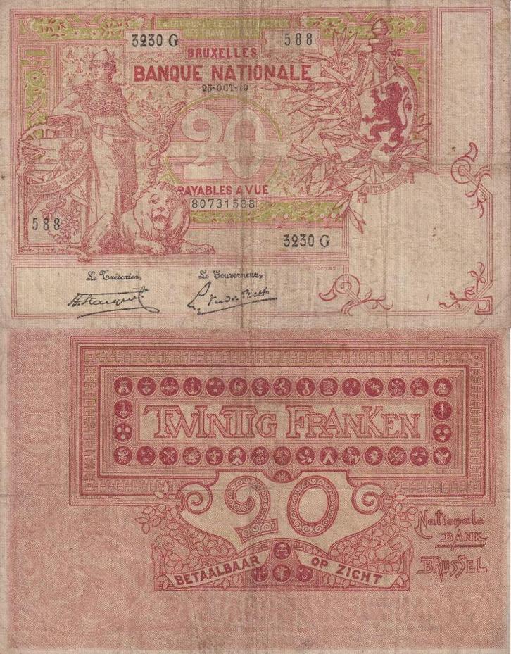 bankbiljet België, Postzegels en Munten, Munten en Bankbiljetten | Verzamelingen, Bankbiljetten, Ophalen of Verzenden