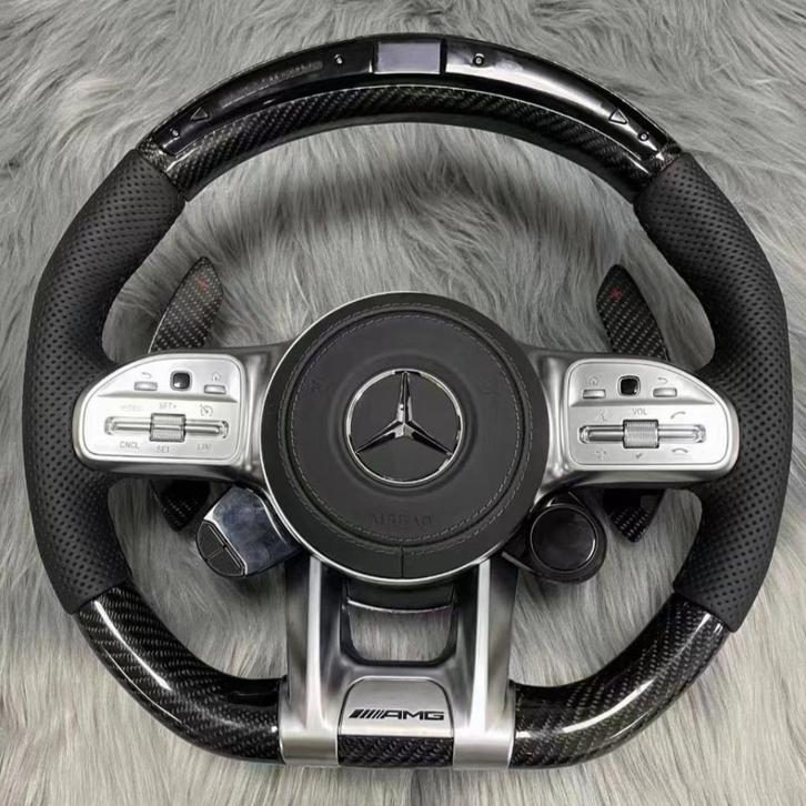 Custom stuur Mercedes LED carbon leer, Auto-onderdelen, Besturing, Mercedes-Benz, Nieuw, Ophalen of Verzenden