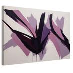 Roze en paarse abstractie canvas 60x40cm - 18mm., Antiek en Kunst, Verzenden