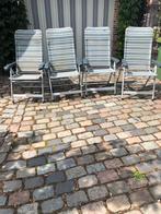 Crespo aluminium klapstoel 4 stuks, Ophalen, Gebruikt, Aluminium